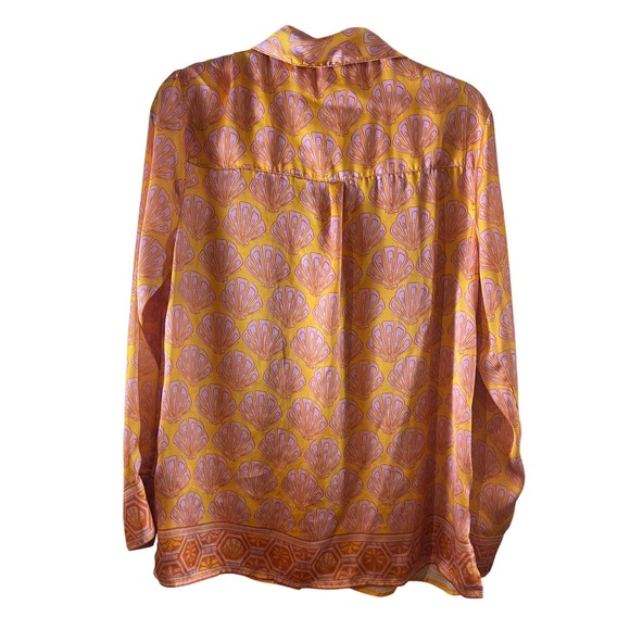Show Me Your Mumu Seashell Print Button Down Pajama Shirt ONLY Size S - Picture 7 of 7